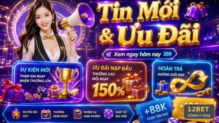 Khuyến Mãi 12BET Tại 12betvn.blog: Đối Chiếu Dữ Liệu Tin Mới, Ưu Đãi Và Điều Kiện Nhận Thưởng – Đọc Kỹ Điều Kiện Doanh Thu Trước Khi Nhận Ưu Đãi Qua Góc Kiểm Chứng Theo Tên Miền