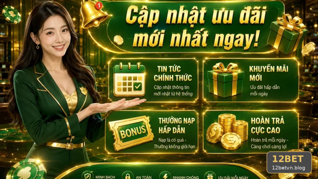 Khuyến Mãi 12BET Tại 12betvn.blog: Kiểm Tra Thời Hạn, Đối Tượng Áp Dụng Và Giới Hạn Nhận Thưởng Để Bảo Vệ Tài Khoản – Góc Kiểm Chứng Theo Tên Miền